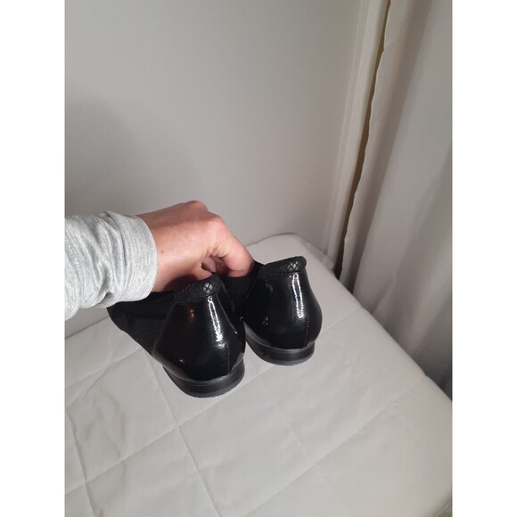 Ross Hommerson Ronnie Black Crackle Leather Ballet Flats Size 9 M - Picture 3 of 7
